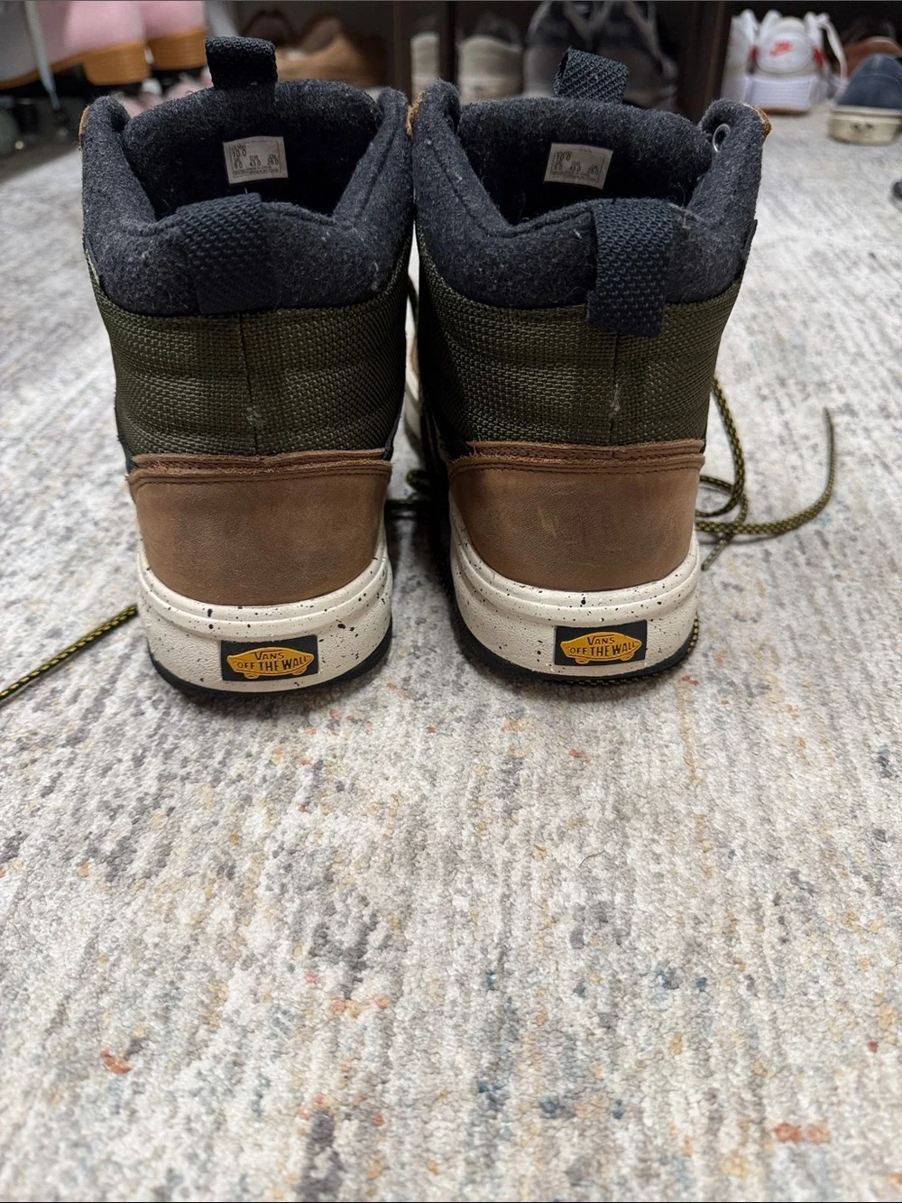 Vans Olive and Brown High-Top Hiking Boot